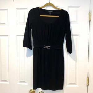 White House Black Market Black Sweater Dress Belt
